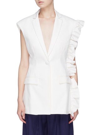 Main View - Click To Enlarge - MAGGIE MARILYN - 'Girl with a Dream' ruffle blazer gilet