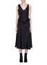 Main View - Click To Enlarge - MAGGIE MARILYN - 'You're the One' ruffle tie shoulder silk dress