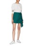 Figure View - Click To Enlarge - MAGGIE MARILYN - 'Got My Mind Made Up' belted ruffle drape skirt