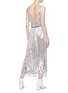 Back View - Click To Enlarge - MARC JACOBS - Belted silk tulle panel sequin dress