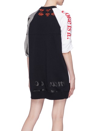 Back View - Click To Enlarge - MARC JACOBS - Patchwork graphic print sweatshirt dress