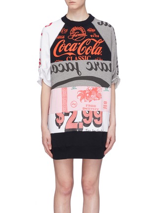 Main View - Click To Enlarge - MARC JACOBS - Patchwork graphic print sweatshirt dress