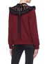 Back View - Click To Enlarge - MARC JACOBS - Ruffle lace tulle yoke sweatshirt