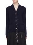 Main View - Click To Enlarge - MARC JACOBS - Stripe silk lapel wool cardigan