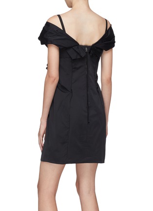 Back View - Click To Enlarge - MARC JACOBS - Bow front pleated off-shoulder dress