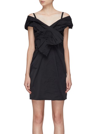 Main View - Click To Enlarge - MARC JACOBS - Bow front pleated off-shoulder dress