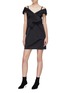 Figure View - Click To Enlarge - MARC JACOBS - Bow front pleated off-shoulder dress
