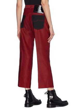 Back View - Click To Enlarge - MARC JACOBS - Houndstooth wide leg pants