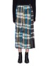 Main View - Click To Enlarge - MARC JACOBS - Colourblock tartan plaid pleated silk skirt