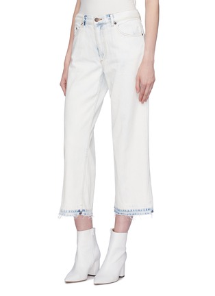 Front View - Click To Enlarge - MARC JACOBS - Bleached denim culottes