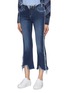 Front View - Click To Enlarge - PORTSPURE - Distressed edge flared jeans