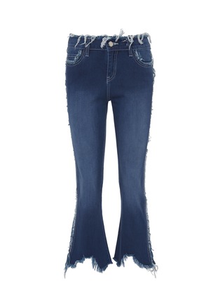 Main View - Click To Enlarge - PORTSPURE - Distressed edge flared jeans