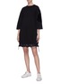Figure View - Click To Enlarge - MONCLER - Drawcord hem dress