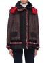 Main View - Click To Enlarge - MONCLER - Tweed panel hooded down puffer jacket