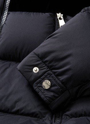  - MONCLER - 'Blongios' velvet panel hooded down puffer jacket