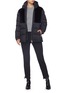 Figure View - Click To Enlarge - MONCLER - 'Blongios' velvet panel hooded down puffer jacket