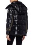 Back View - Click To Enlarge - MONCLER - Belted down puffer back twill military jacket