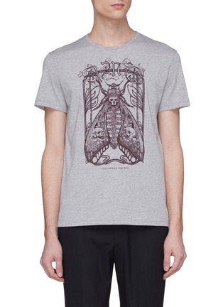 Main View - Click To Enlarge - ALEXANDER MCQUEEN - Moth skull print T-shirt
