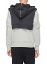 Back View - Click To Enlarge - ALEXANDER MCQUEEN - Logo embroidered layered panel hoodie