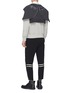 Figure View - Click To Enlarge - ALEXANDER MCQUEEN - Logo embroidered layered panel hoodie