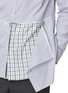Detail View - Click To Enlarge - ALEXANDER MCQUEEN - Zip waist layered hem stripe shirt