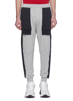 Main View - Click To Enlarge - ALEXANDER MCQUEEN - Logo embroidered stripe outseam jogging pants