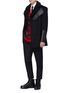 Figure View - Click To Enlarge - ALEXANDER MCQUEEN - Detachable placket leather cuff virgin wool melton peacoat