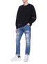 Figure View - Click To Enlarge - ALEXANDER MCQUEEN - Paisley jacquard zip gusset sweatshirt
