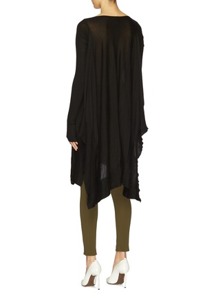 Back View - Click To Enlarge - RICK OWENS  - Drape hem poncho sweater