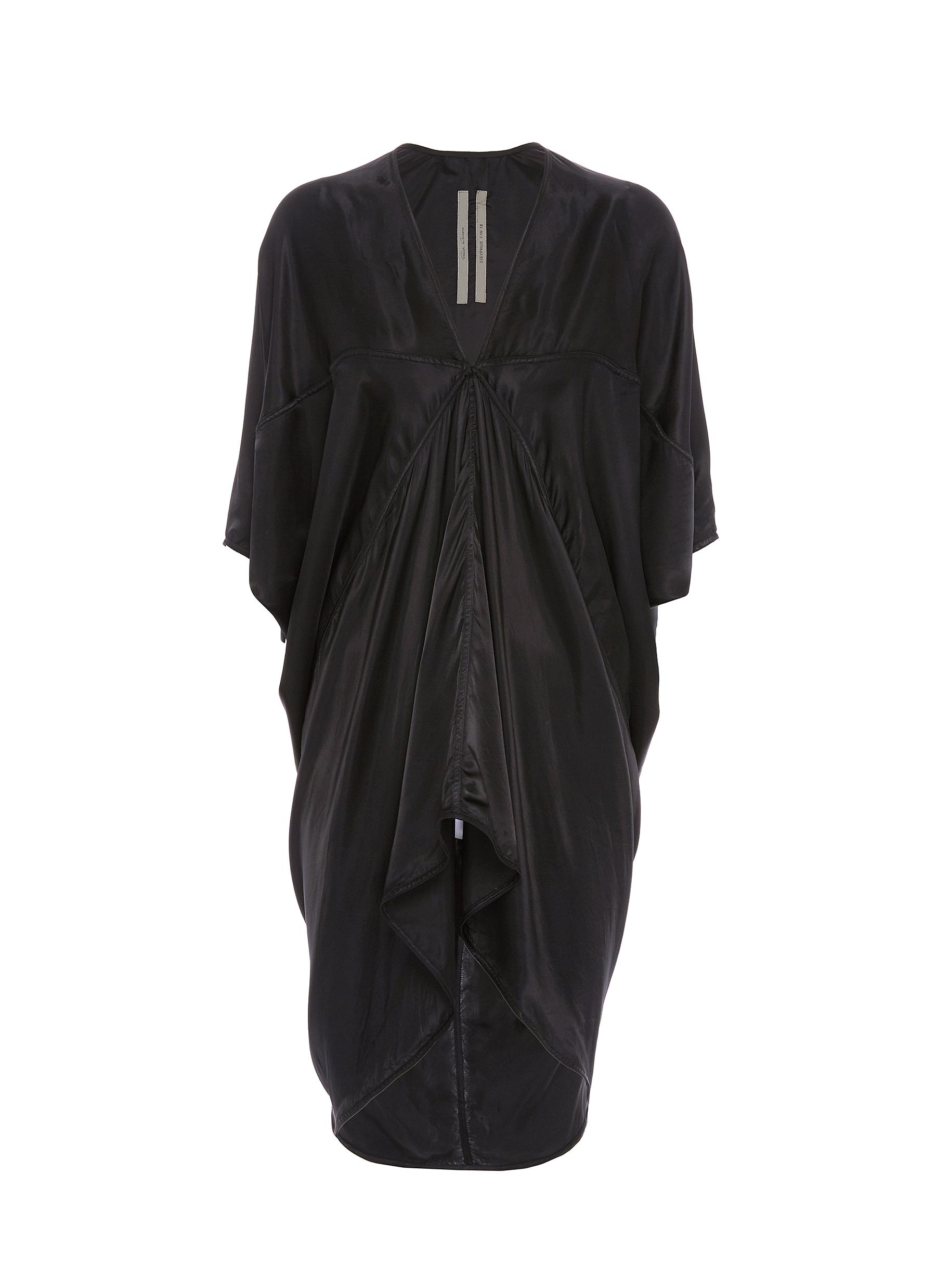 RICK OWENS Kite drape high low tunic top Women Lane Crawford