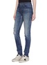 Front View - Click To Enlarge - SAINT LAURENT - Ripped knee skinny jeans