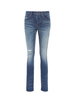 Main View - Click To Enlarge - SAINT LAURENT - Ripped knee skinny jeans