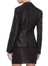 Back View - Click To Enlarge - ALEXANDER WANG - Zip cuff leather moto blazer jacket
