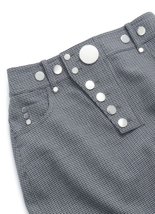 Detail View - Click To Enlarge - ALEXANDER WANG - Snap button houndstooth skirt