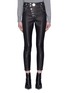 Main View - Click To Enlarge - ALEXANDER WANG - Contrast topstitching cropped leggings
