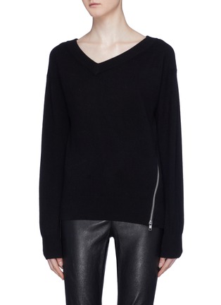 Main View - Click To Enlarge - ALEXANDER WANG - Zip outseam twist sweater