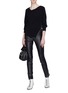 Figure View - Click To Enlarge - ALEXANDER WANG - Zip outseam twist sweater