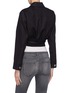 Back View - Click To Enlarge - ALEXANDER WANG - Belted eyelet collar cropped utility jacket