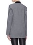 Back View - Click To Enlarge - ALEXANDER WANG - Velvet collar leather sleeve houndstooth blazer