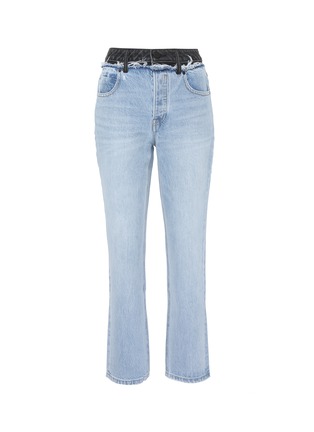 Main View - Click To Enlarge - ALEXANDER WANG - Contrast waist jeans