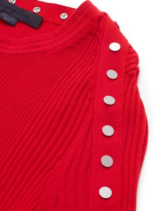  - ALEXANDER WANG - Snap button sleeve rib knit sweater