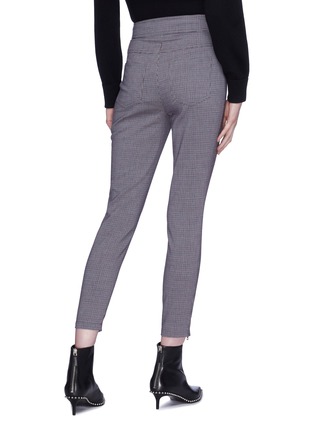 Back View - Click To Enlarge - ALEXANDER WANG - Zip cuff houndstooth pants