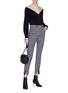 Figure View - Click To Enlarge - ALEXANDER WANG - Zip cuff houndstooth pants