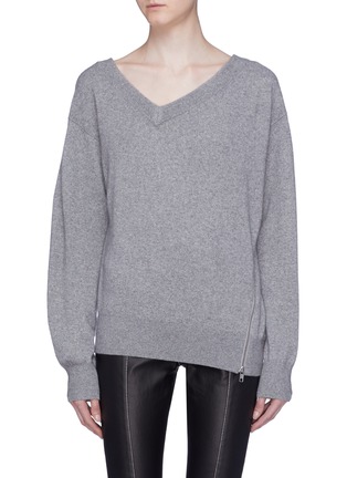 Main View - Click To Enlarge - ALEXANDER WANG - Zip outseam sweater