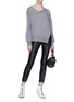 Figure View - Click To Enlarge - ALEXANDER WANG - Zip outseam sweater
