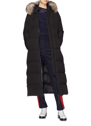 Figure View - Click To Enlarge - MONCLER - Fur trim hood puffer coat