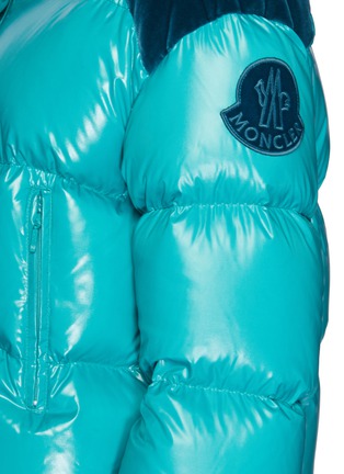 MONCLER | 'Chouette' velvet shoulder panel down puffer jacket