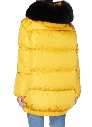 yellow moncler puffer jacket
