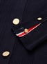  - THOM BROWNE  - Belted stripe back long wool cardigan