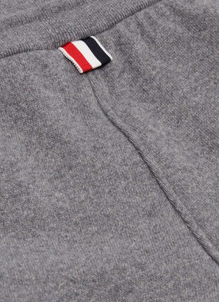 Detail View - Click To Enlarge - THOM BROWNE  - Stripe cashmere-cotton knit sweatpants